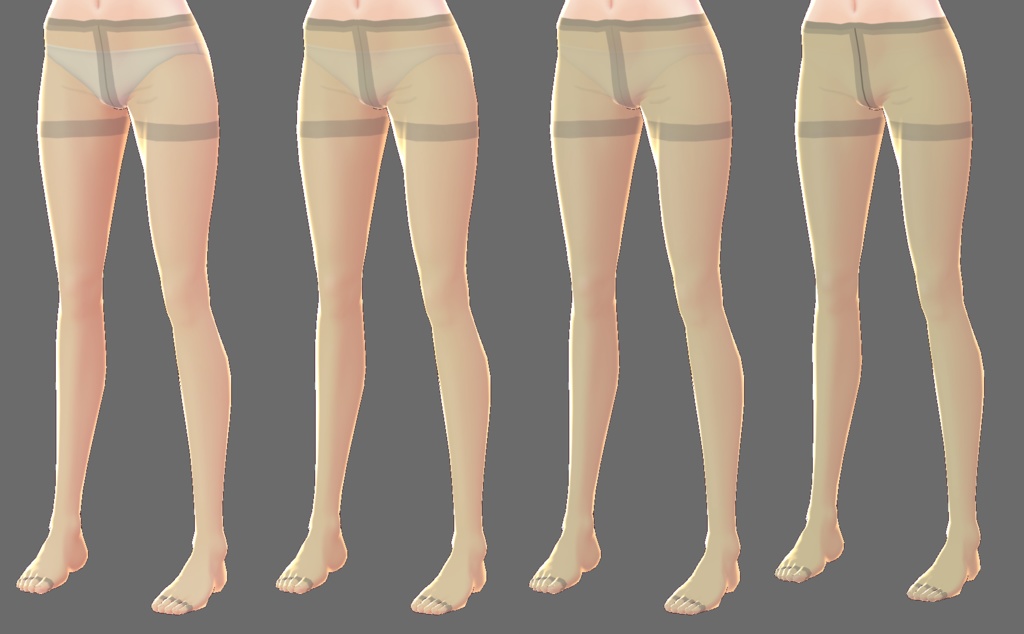 【VRoid】タイツ4種類×3色【正式版対応済】