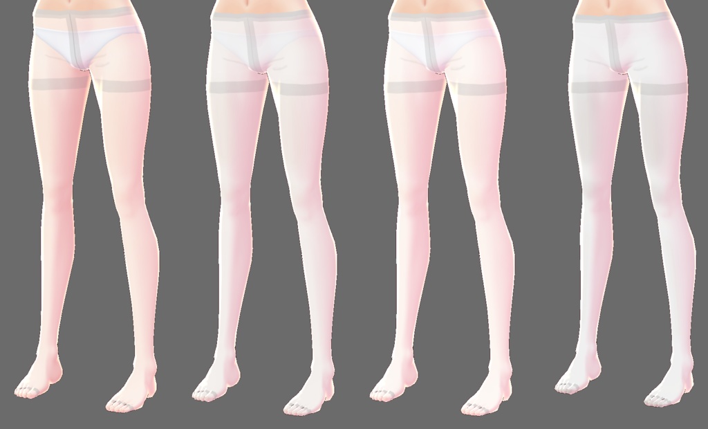 【VRoid】タイツ4種類×3色【正式版対応済】