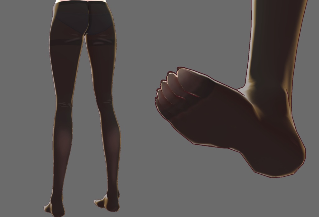 【VRoid】タイツ4種類×3色【正式版対応済】