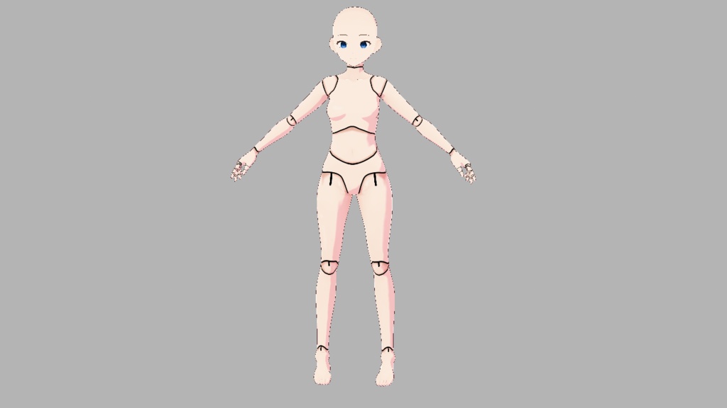 【VRoid正式版】球体関節風、肌用テクスチャ【リメイク】