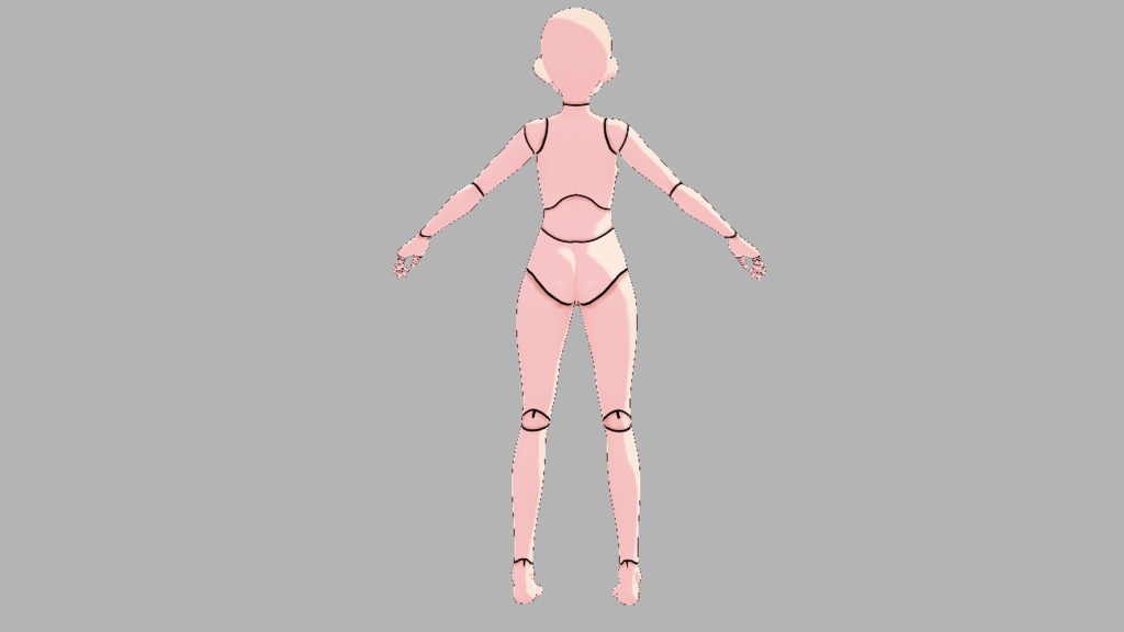 【VRoid正式版】球体関節風、肌用テクスチャ【リメイク】