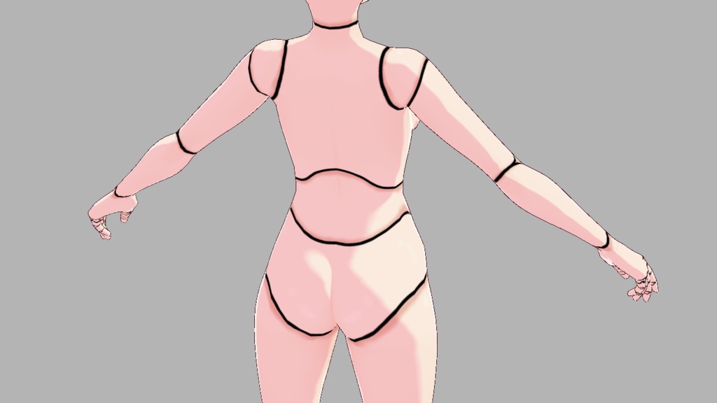 【VRoid正式版】球体関節風、肌用テクスチャ【リメイク】