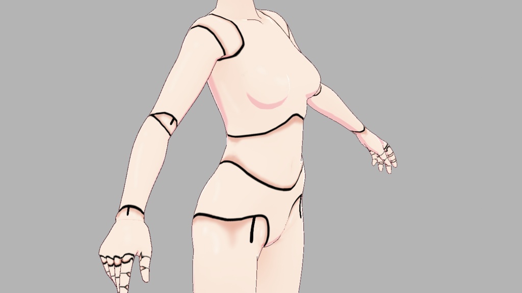 【VRoid正式版】球体関節風、肌用テクスチャ【リメイク】