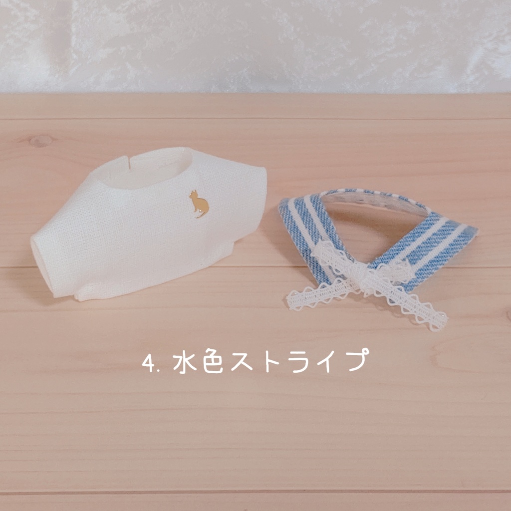 セーラーカラーのつけ襟&シンプルTセット