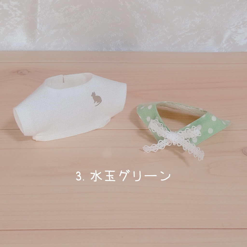 セーラーカラーのつけ襟&シンプルTセット