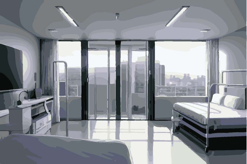 都市部病室 素材集25枚