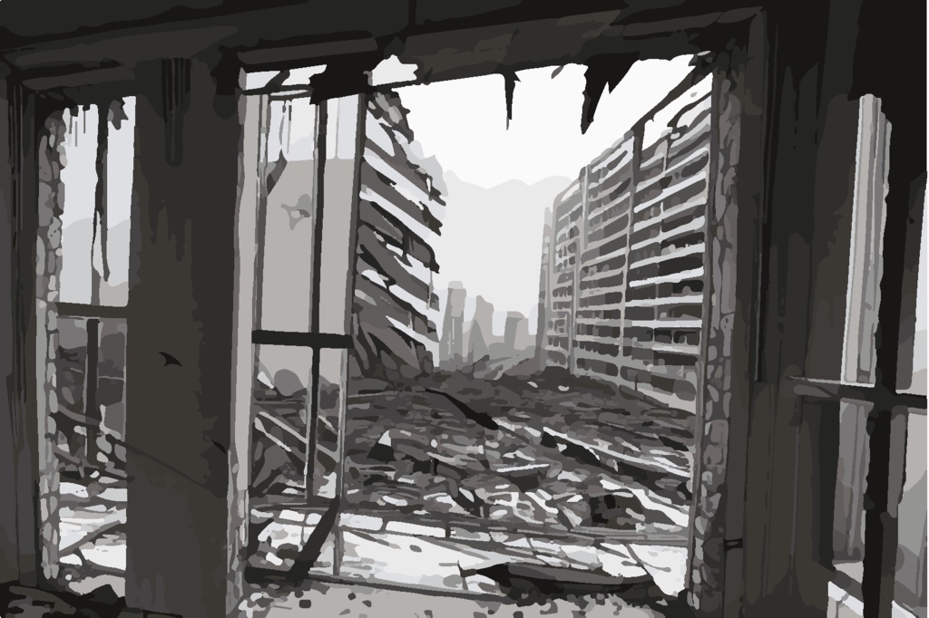 破壊された街素材集 50枚