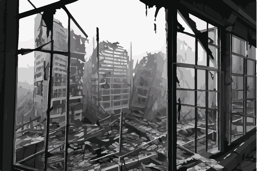破壊された街素材集 50枚