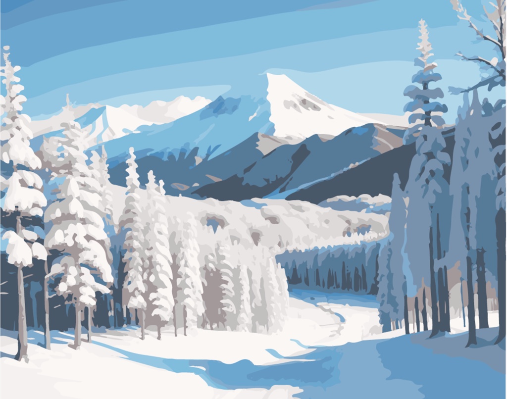 雪山・コテージ素材集 20枚