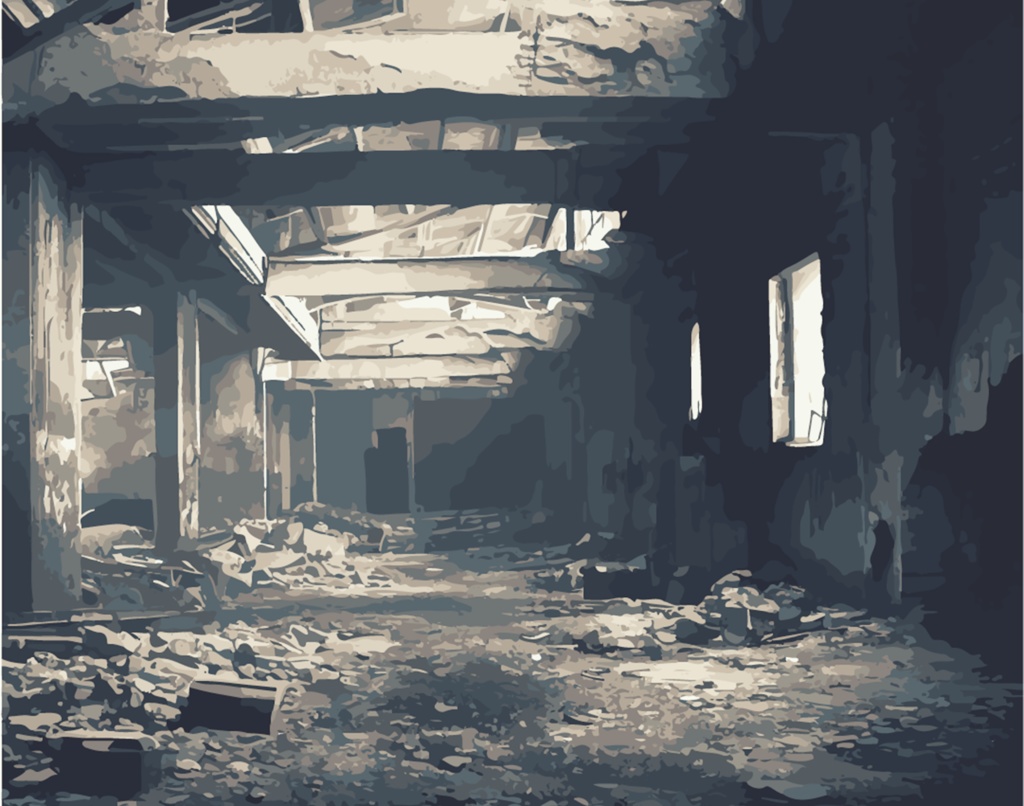 なんか出る廃工場 45枚素材集