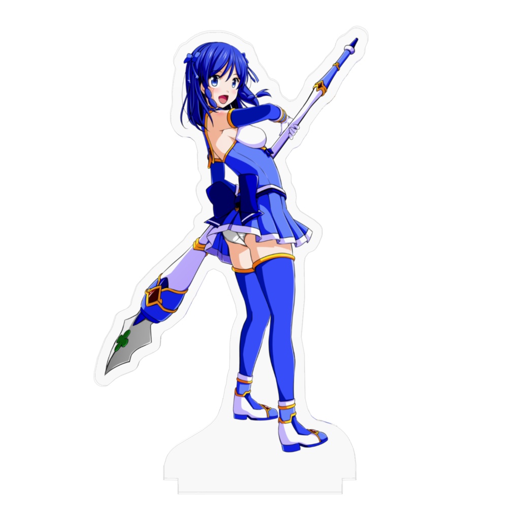 四葉の戦姫クローバーローゼ クローバーコバルトのアクリルフィギュア記念イラストバージョン