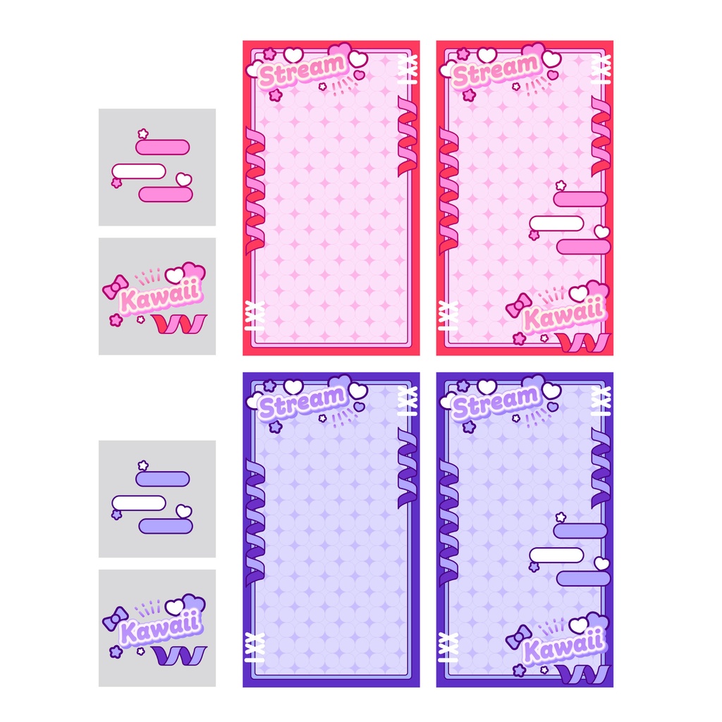 【無料版あり】雑談配信向け/かわいい縦型配信素材