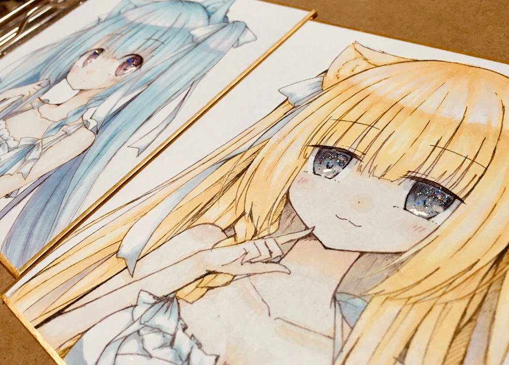 きらにゃん&おとは ミニ色紙2枚セット