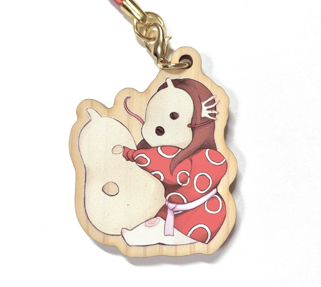犬王 ウッドキーホルダー