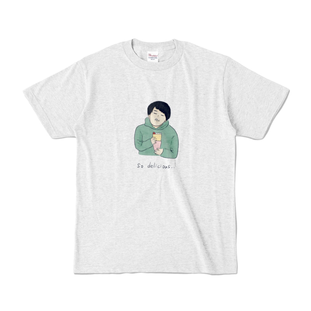 クレープを食べる男 Tシャツ
