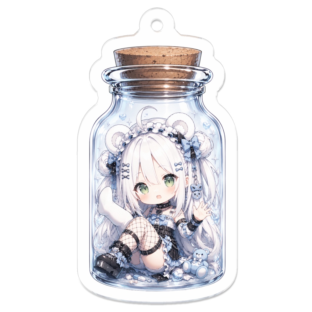 🤍限定🤍【6月30日まで】白くまver 瓶詰めアクリルキーホルダ