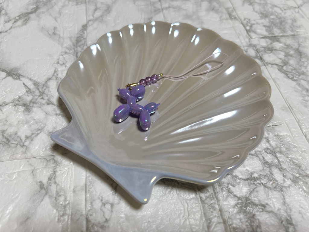 バルーンドッグキーホルダー　パープル