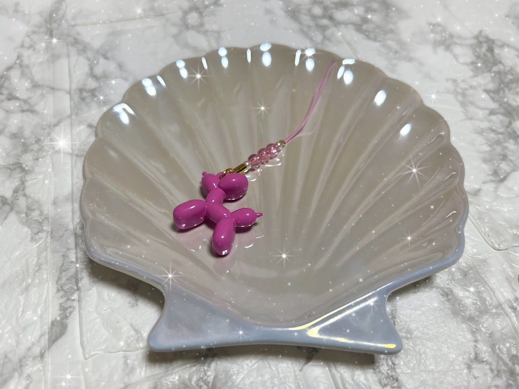 バルーンドッグキーホルダー　ピンク