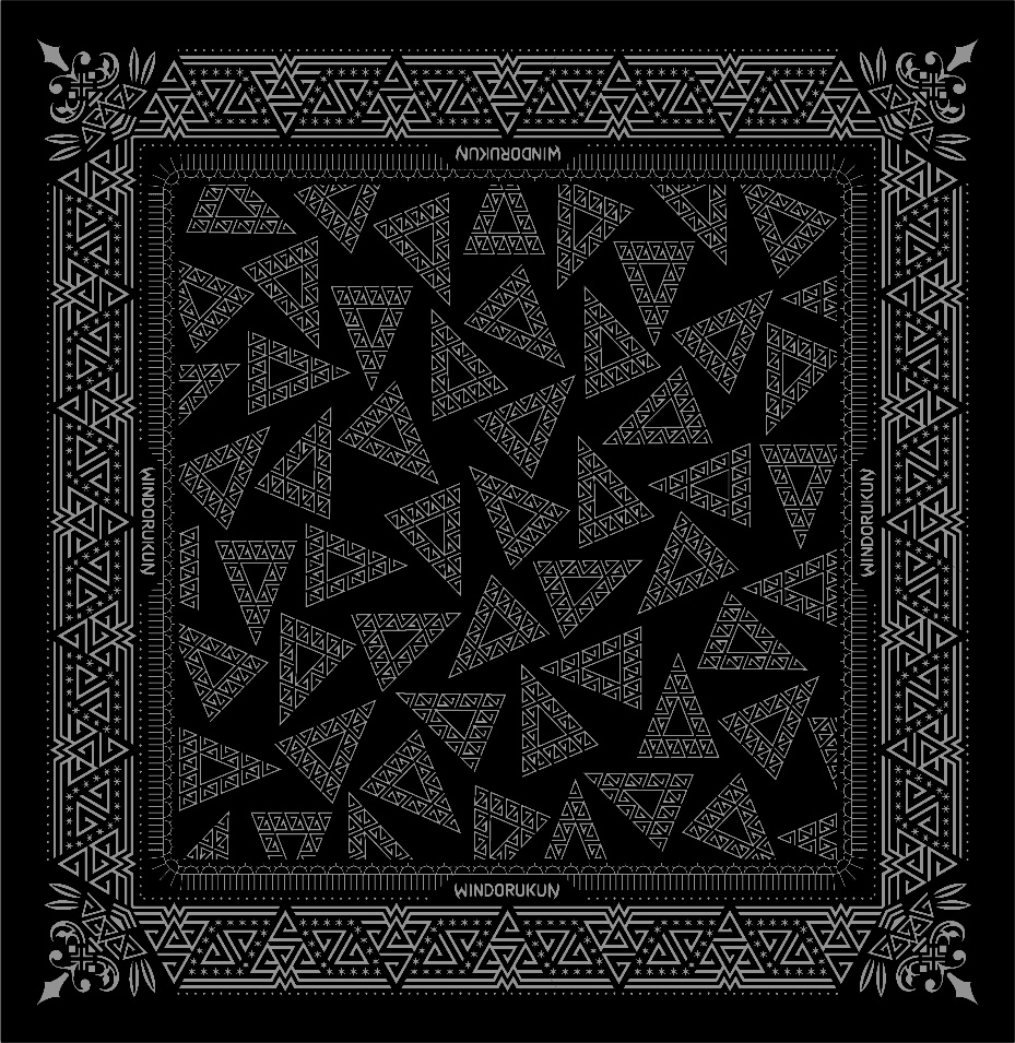 バンダナ-A-黒70cm