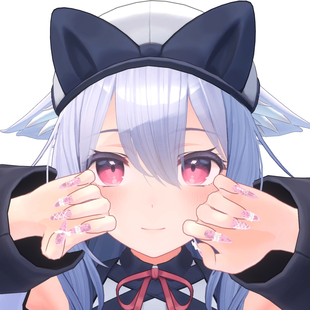 【16アバター対応】フリルリボン付きネイル♡ElegantFrills♡【MDollnail対応】