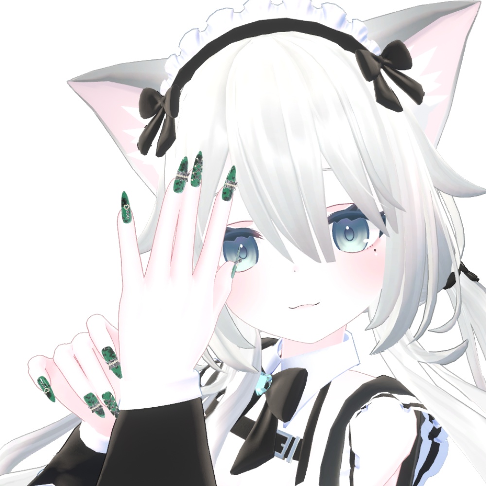 【16アバター対応】フリルリボン付きネイル♡ElegantFrills♡【MDollnail対応】