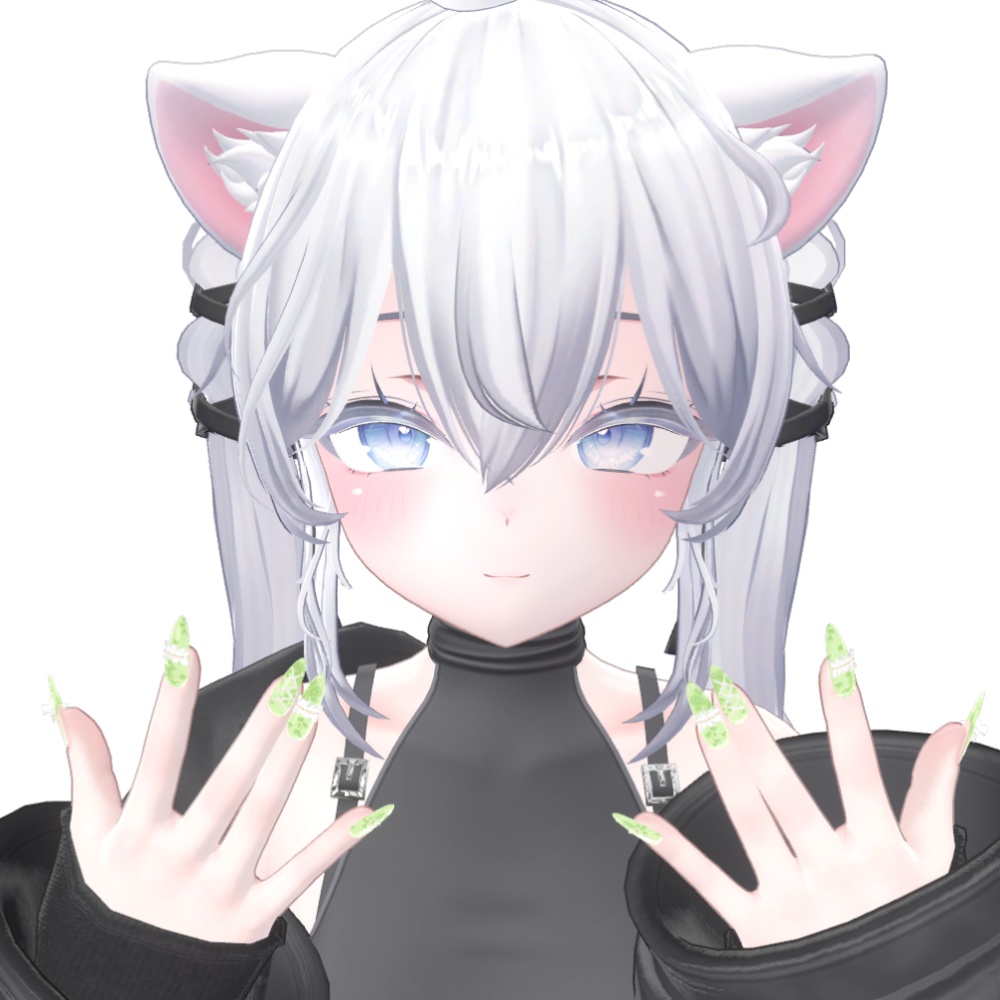 【16アバター対応】フリルリボン付きネイル♡ElegantFrills♡【MDollnail対応】