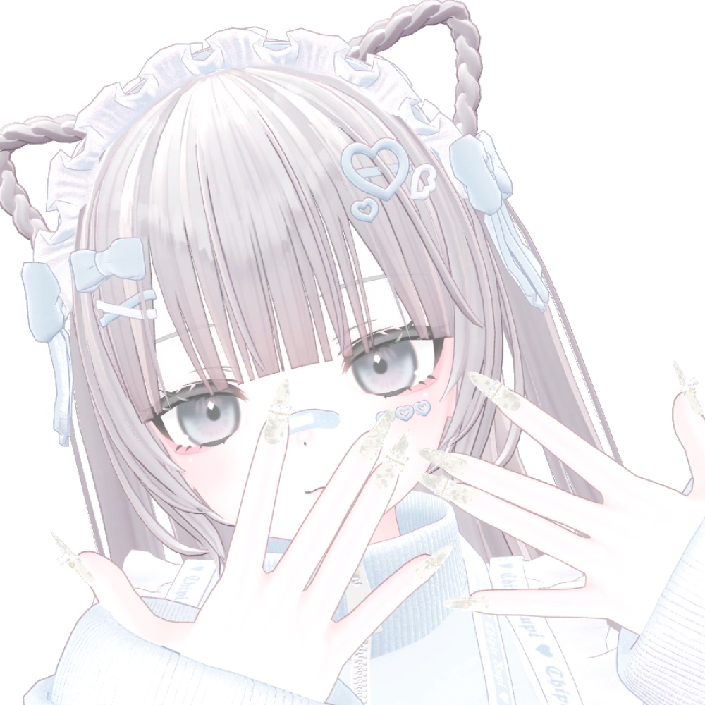 【16アバター対応】フリルリボン付きネイル♡ElegantFrills♡【MDollnail対応】