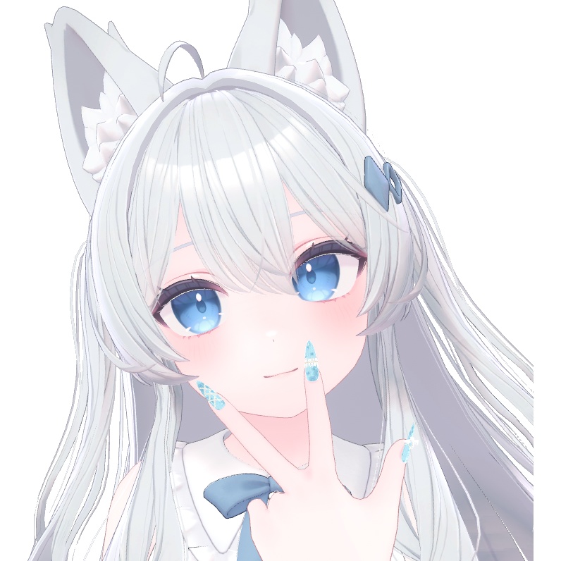 【16アバター対応】フリルリボン付きネイル♡ElegantFrills♡【MDollnail対応】