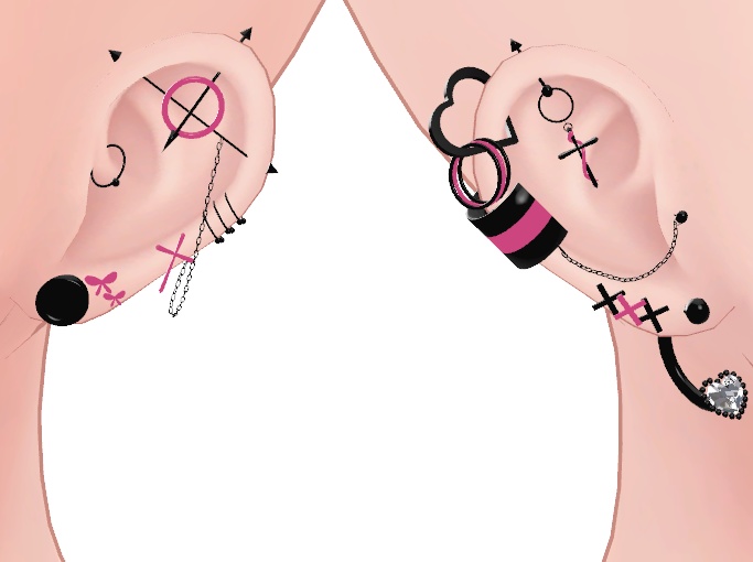 【17アバター対応】Punk Earrings【♡Chloe♡】