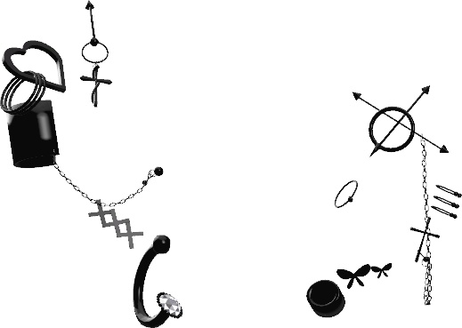 【5アバター対応】Punk Earrings【☆Chloe2☆】