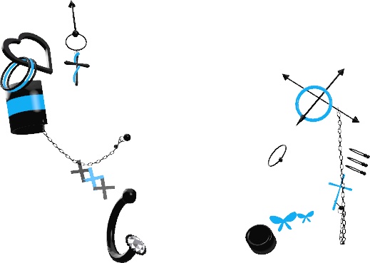 【5アバター対応】Punk Earrings【☆Chloe2☆】