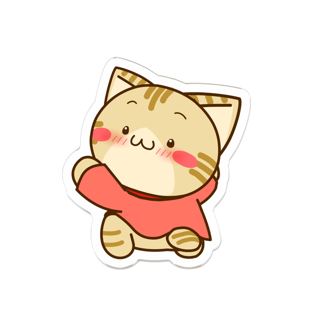 しがみつきすずにゃんのアクリルバッジ