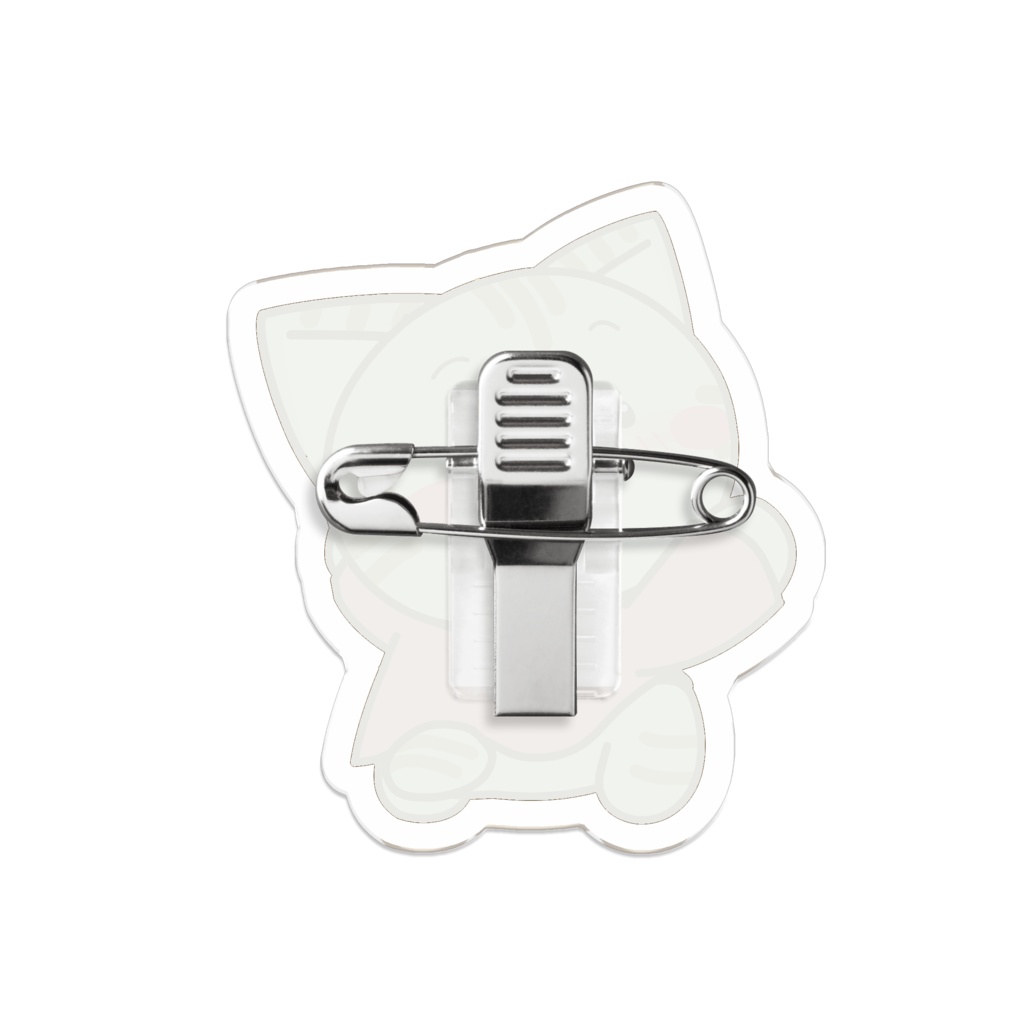 しがみつきすずにゃんのアクリルバッジ