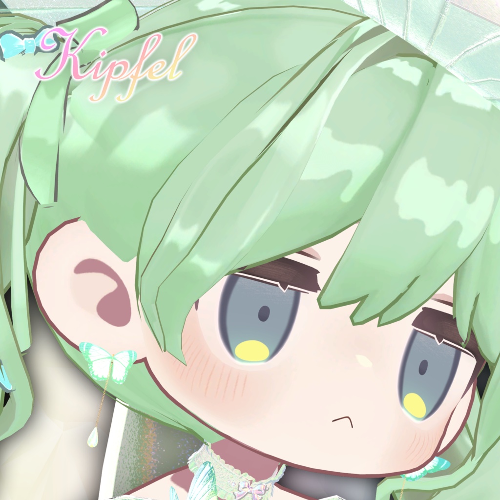 バタフライドロップピアス Butterfly Drop Earrings