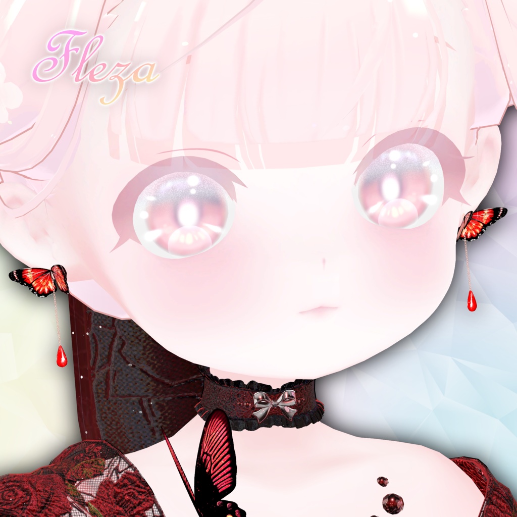 バタフライドロップピアス Butterfly Drop Earrings