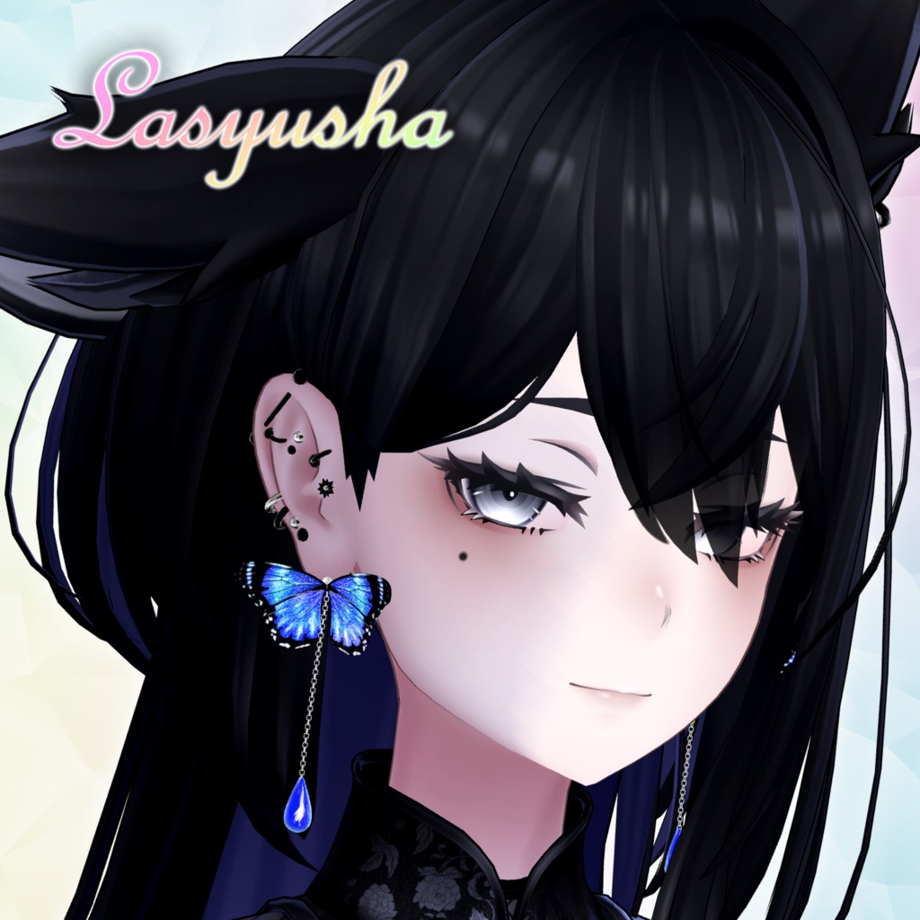 バタフライドロップピアス Butterfly Drop Earrings