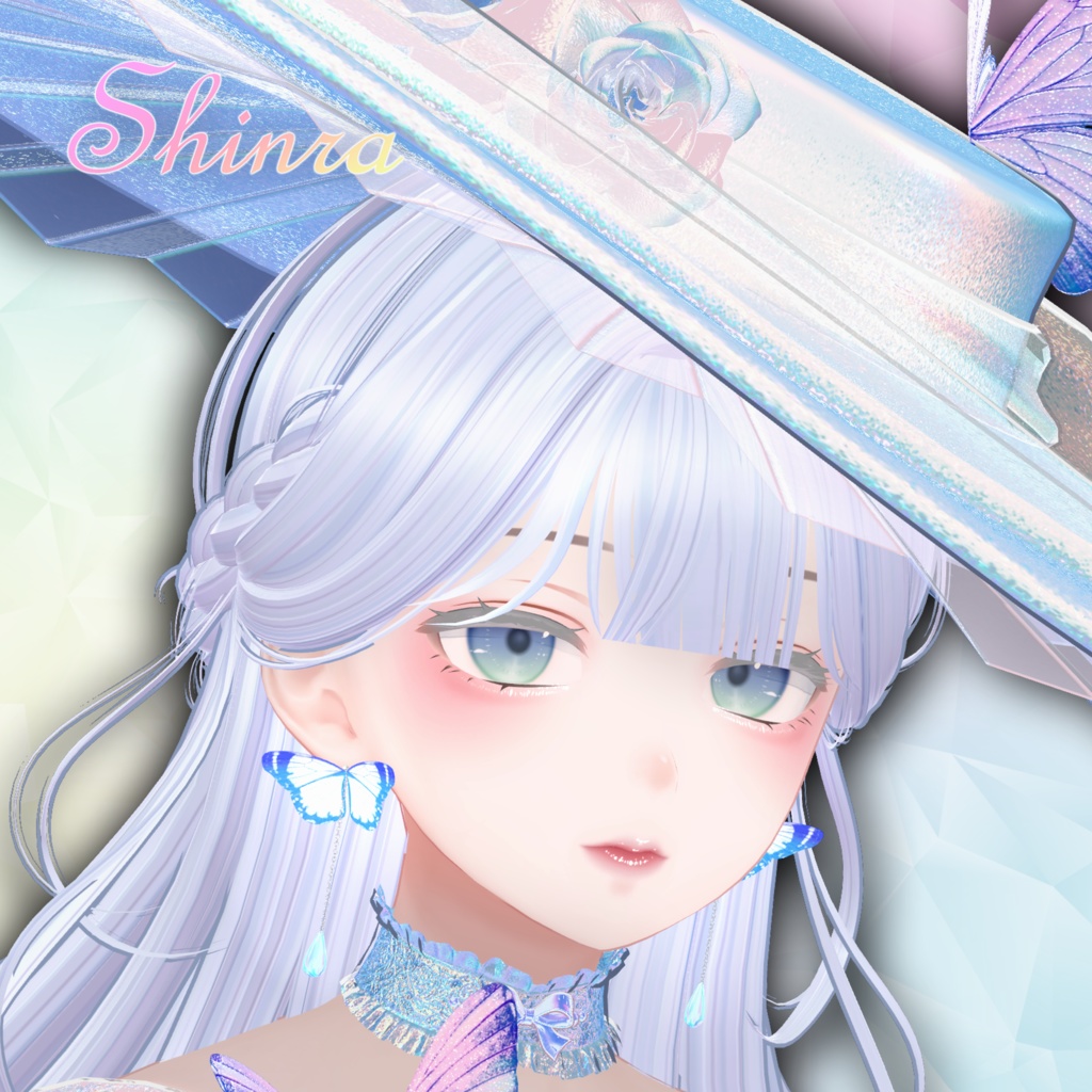 バタフライドロップピアス Butterfly Drop Earrings