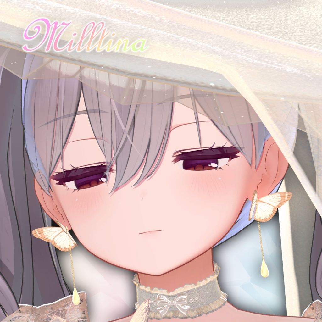 バタフライドロップピアス Butterfly Drop Earrings