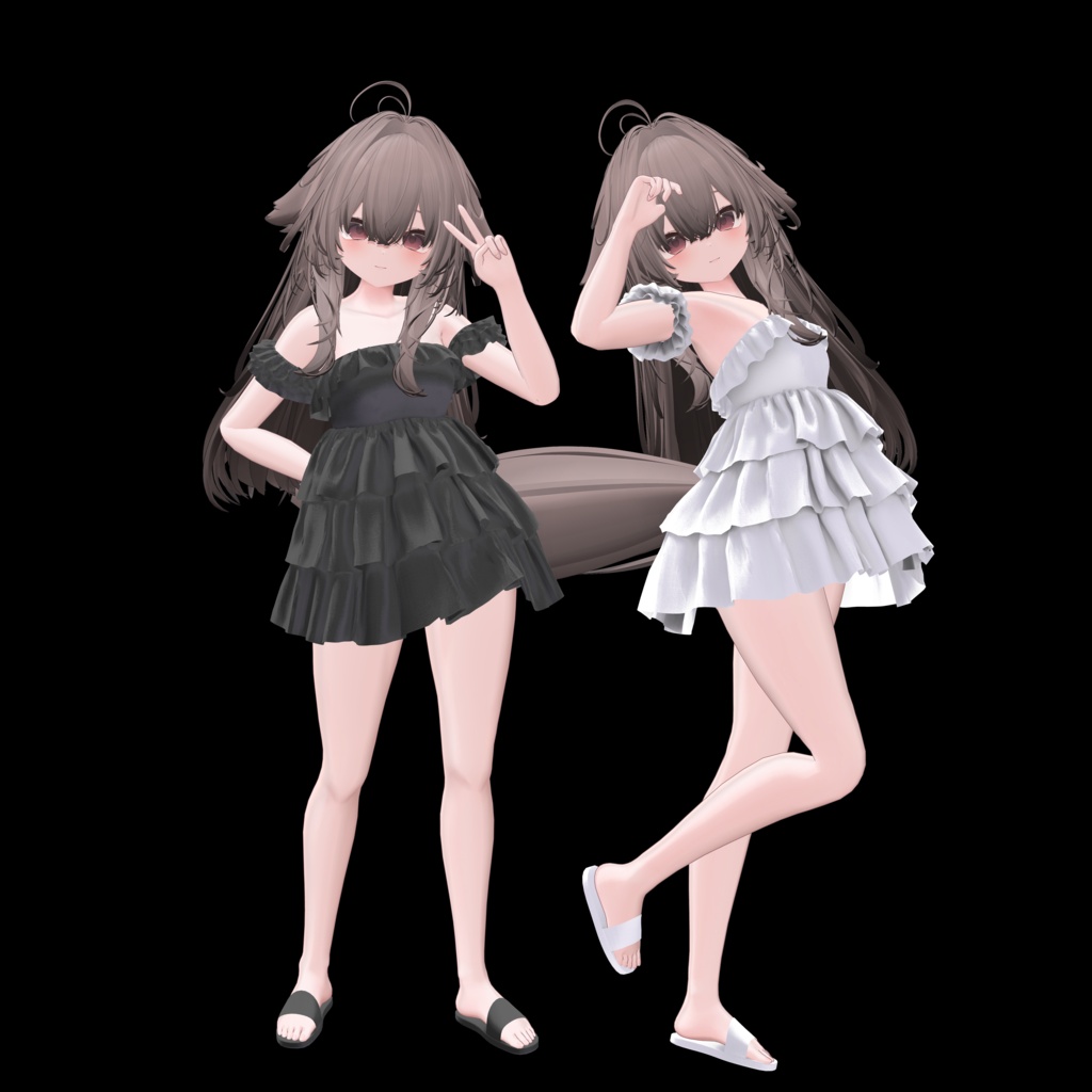 フリルミニドレス Frill Mini Dress