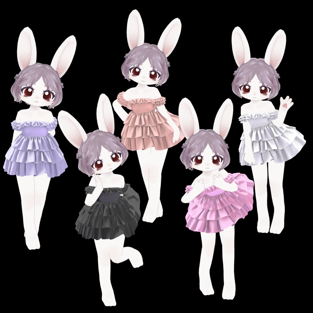 フリルミニドレス Frill Mini Dress