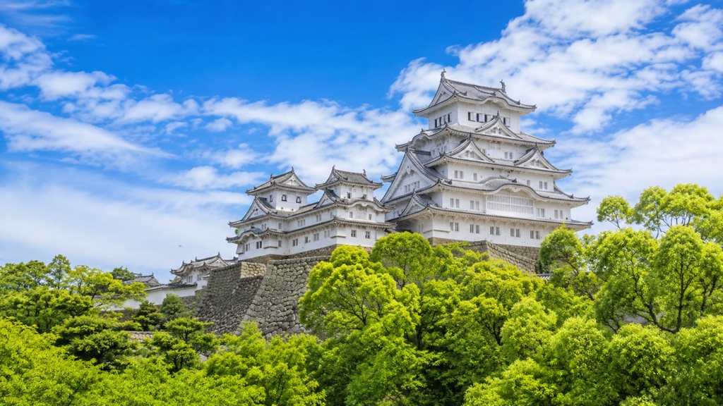 Fresh Green Himeji Castle｜新緑の姫路城｜Japanese Castle PC Wallpaper 1920×1080