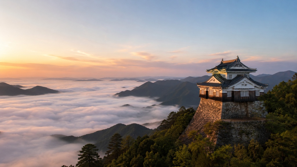 Bitchu Matsuyama Castle Above the Clouds|雲海に浮かぶ備中松山城|Japanese Castle PC Wallpaper 1920×1080