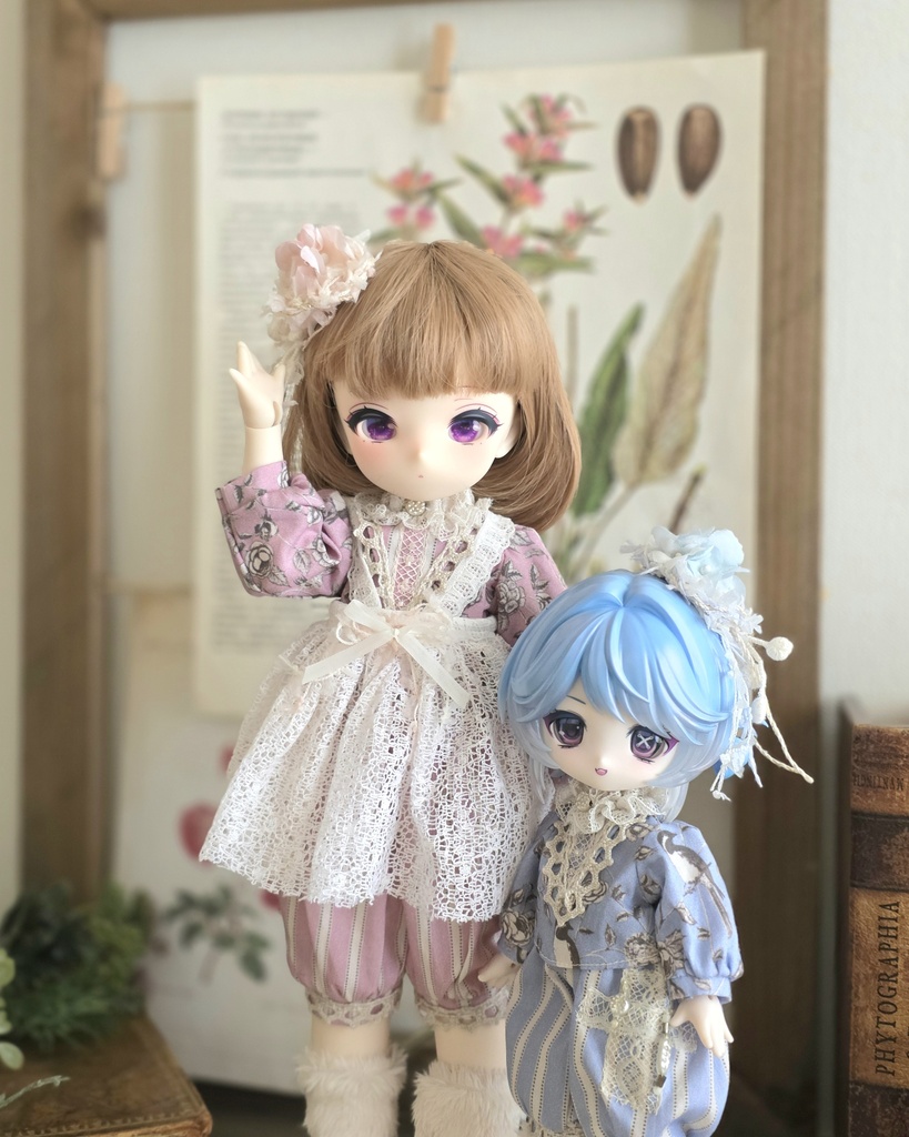 ちょっぴりノスタルジックなうさぎの森のお洋服セット