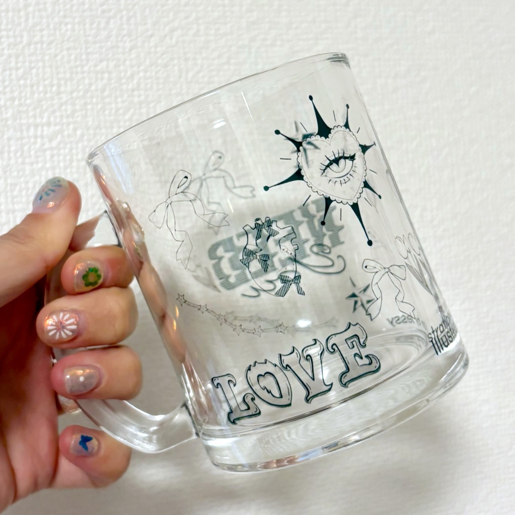 クリアガラスマグカップ(2種)