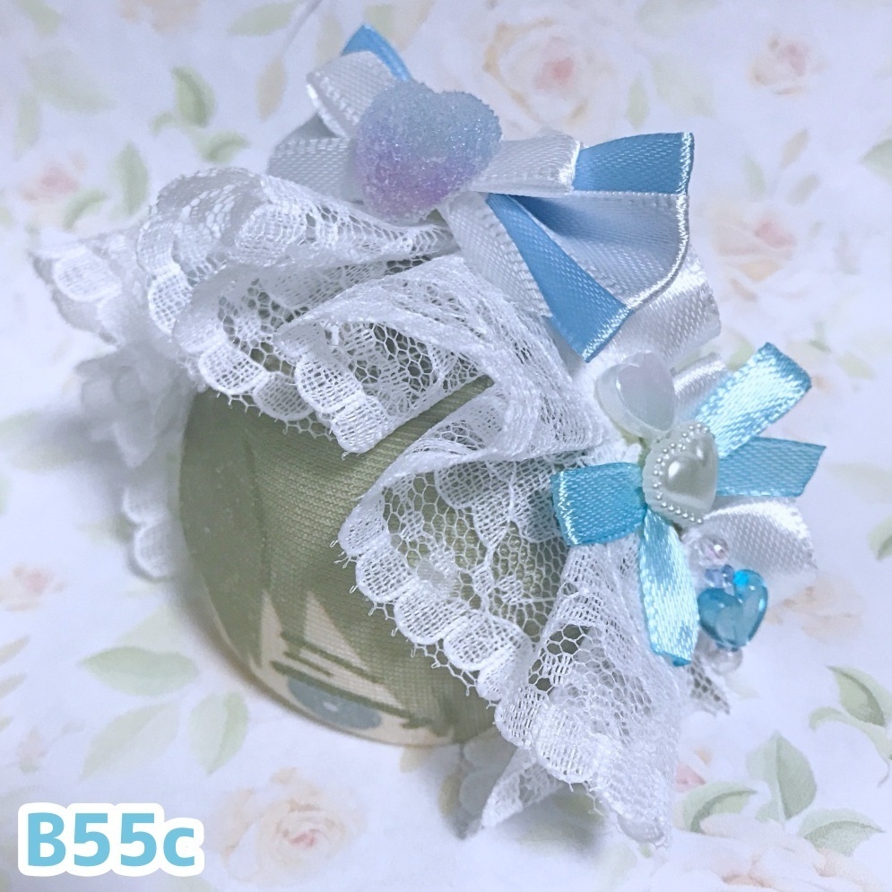 フリルレースのおまんじゅう用ヘッドドレス