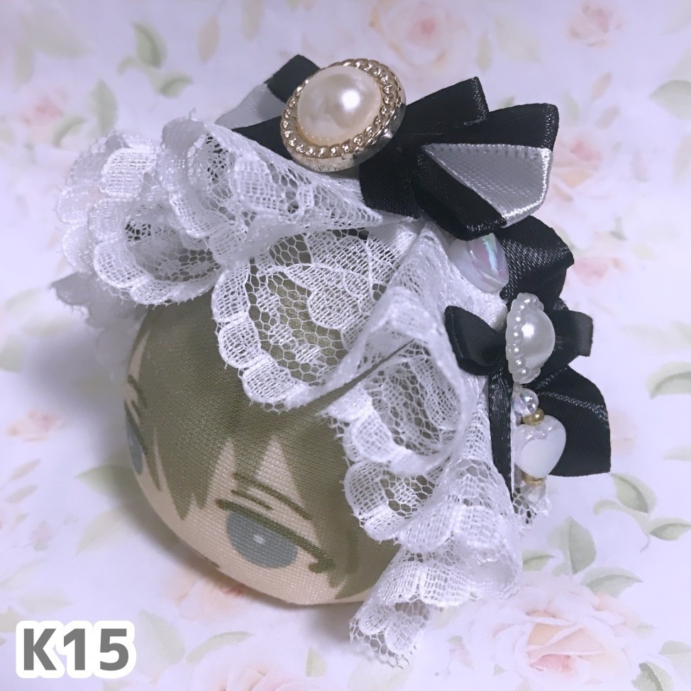 フリルレースのおまんじゅう用ヘッドドレス