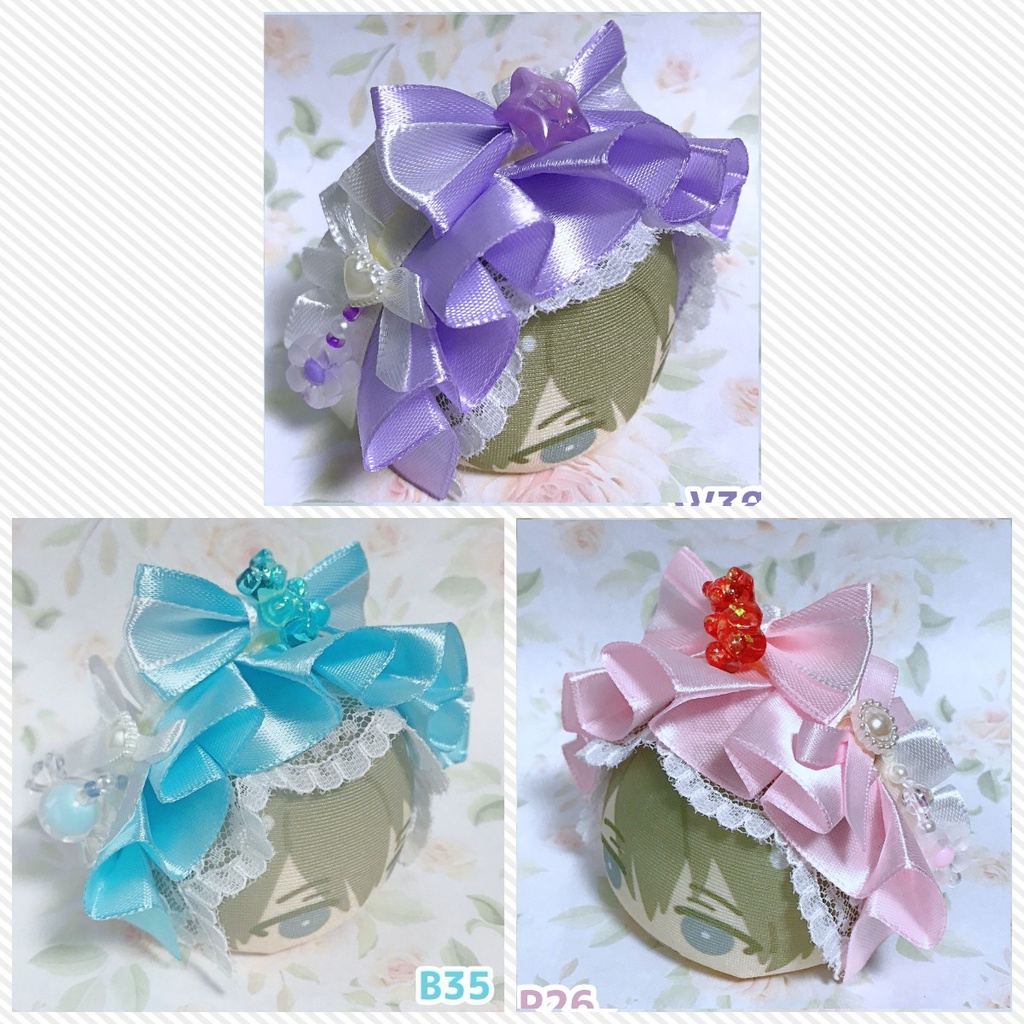 おまんじゅう用ヘッドドレス[淡カラーA]