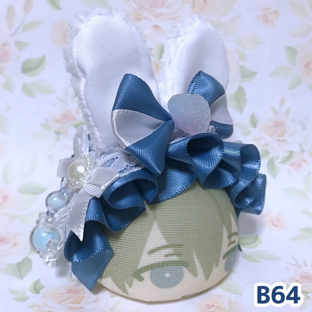 おまんじゅう用うさ耳ヘッドドレス(ピンク/ブルー)