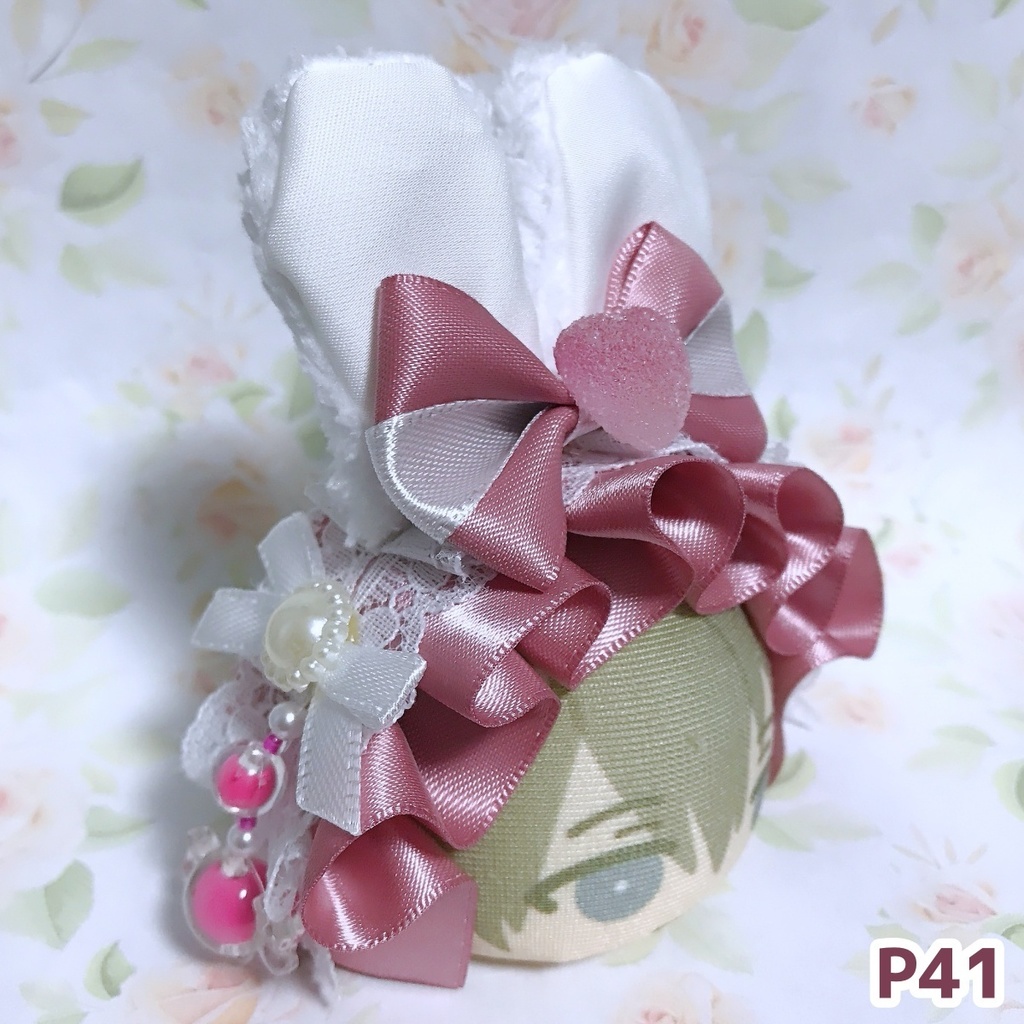 おまんじゅう用うさ耳ヘッドドレス(ピンク/ブルー)