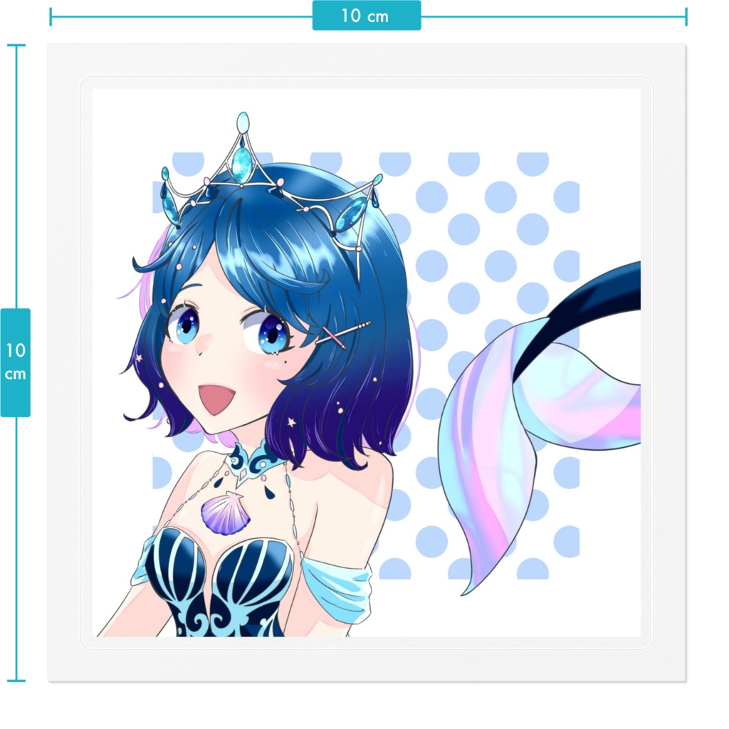 てぃっしゅけーき先生のさくあ 人魚ver. ステッカー